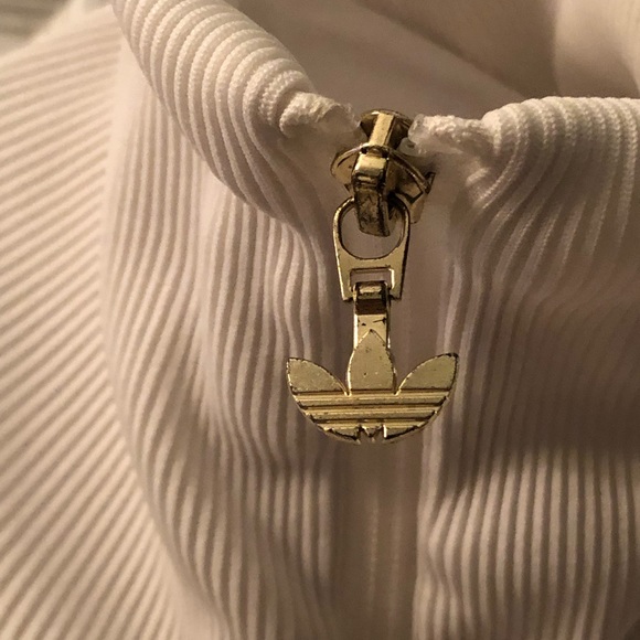 Ladies adidas zip up with gold sequin - Picture 4 of 8